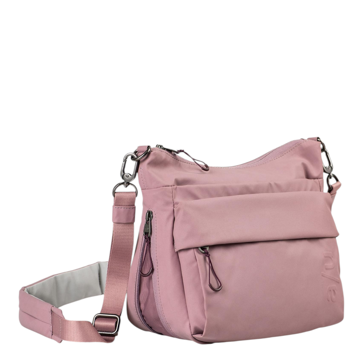 Lieblingstasche Nanuki RE lite crossbody bag in dusty pink with adjustable strap and front zip pocket