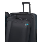 Lieblingstasche NEXIS Spinner 76/28 Exp suitcase interior with black mesh packing divider and telescopic handle