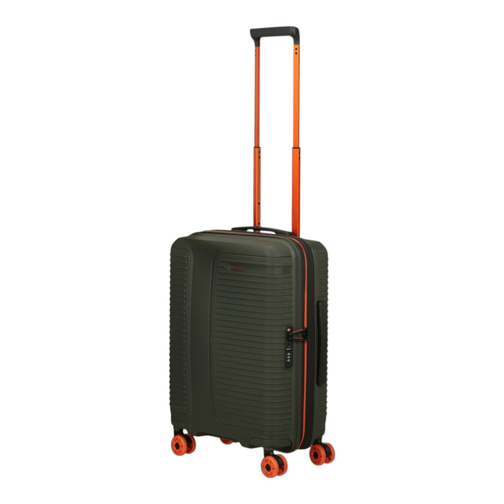 Lieblingstasche PRODIVER HS olive green hard shell spinner suitcase with orange accents and telescopic handle