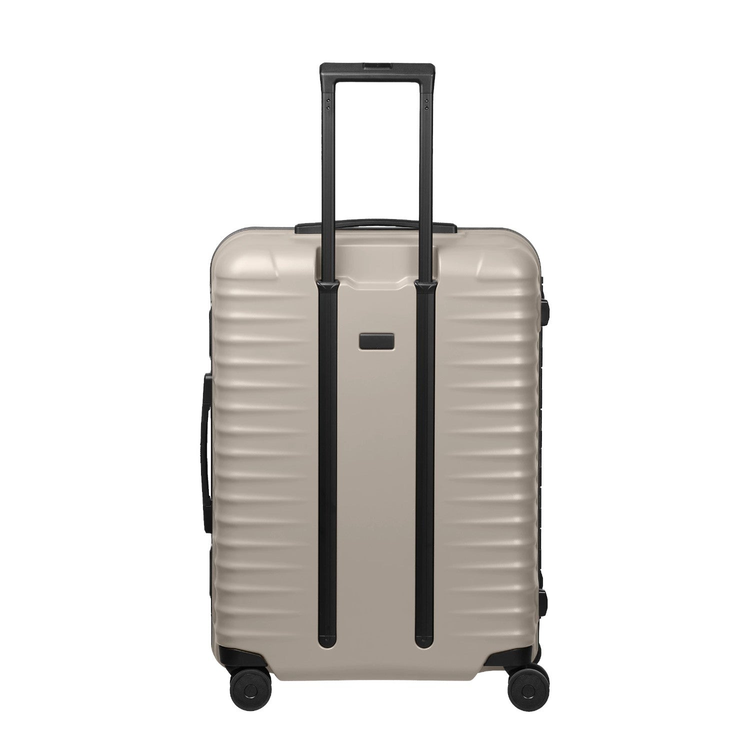 Lieblingstasche OVERSEAS 4w Trolley M+ in beige with a hard shell, telescopic handle, and four spinner wheels.