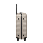 Lieblingstasche OVERSEAS 4w Trolley M+ in beige with a ribbed hard shell and black telescopic handle