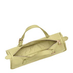 Lieblingstasche pale green leather shoulder bag with zip closure and gold hardware