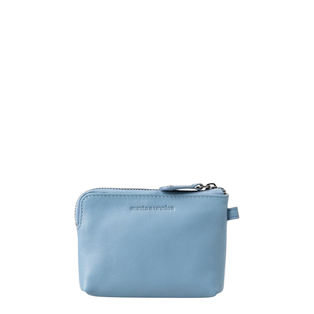 Lieblingstasche Physalis light blue leather coin purse with a top zipper closure
