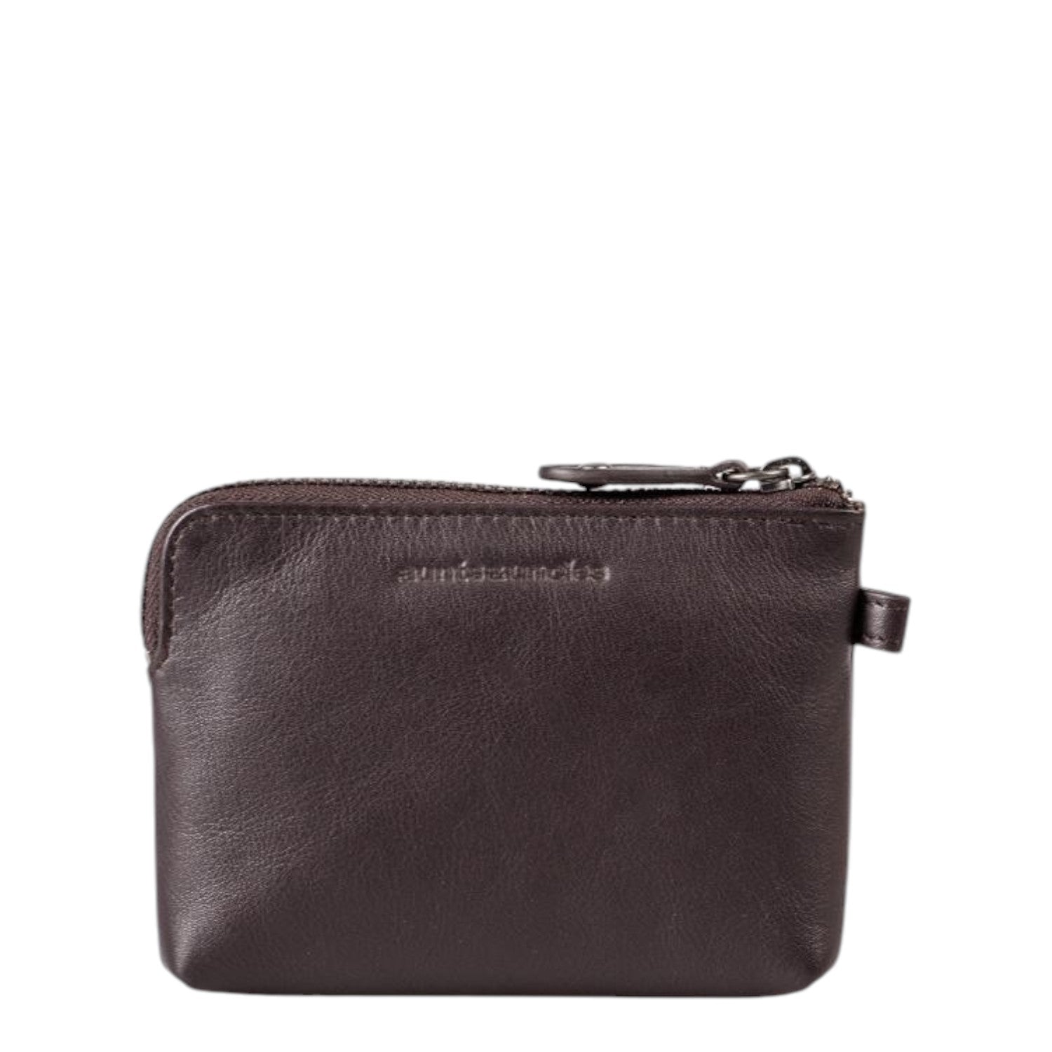 Lieblingstasche Physalis dark brown leather coin purse with a secure zip closure