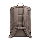 Lieblingstasche Pro Pack taupe backpack with padded straps and mesh back panel.
