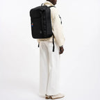 Lieblingstasche Pro Pack black laptop backpack worn by a model against a white background