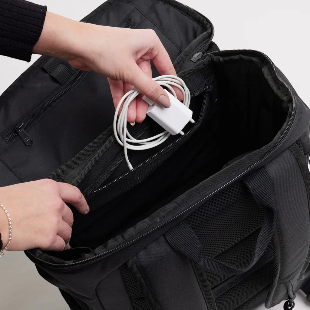 Lieblingstasche Pro Pack black laptop backpack with internal cable management and organized storage compartments