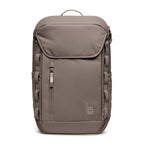 Lieblingstasche Pro Pack taupe backpack with multiple exterior loops and a zippered pocket.