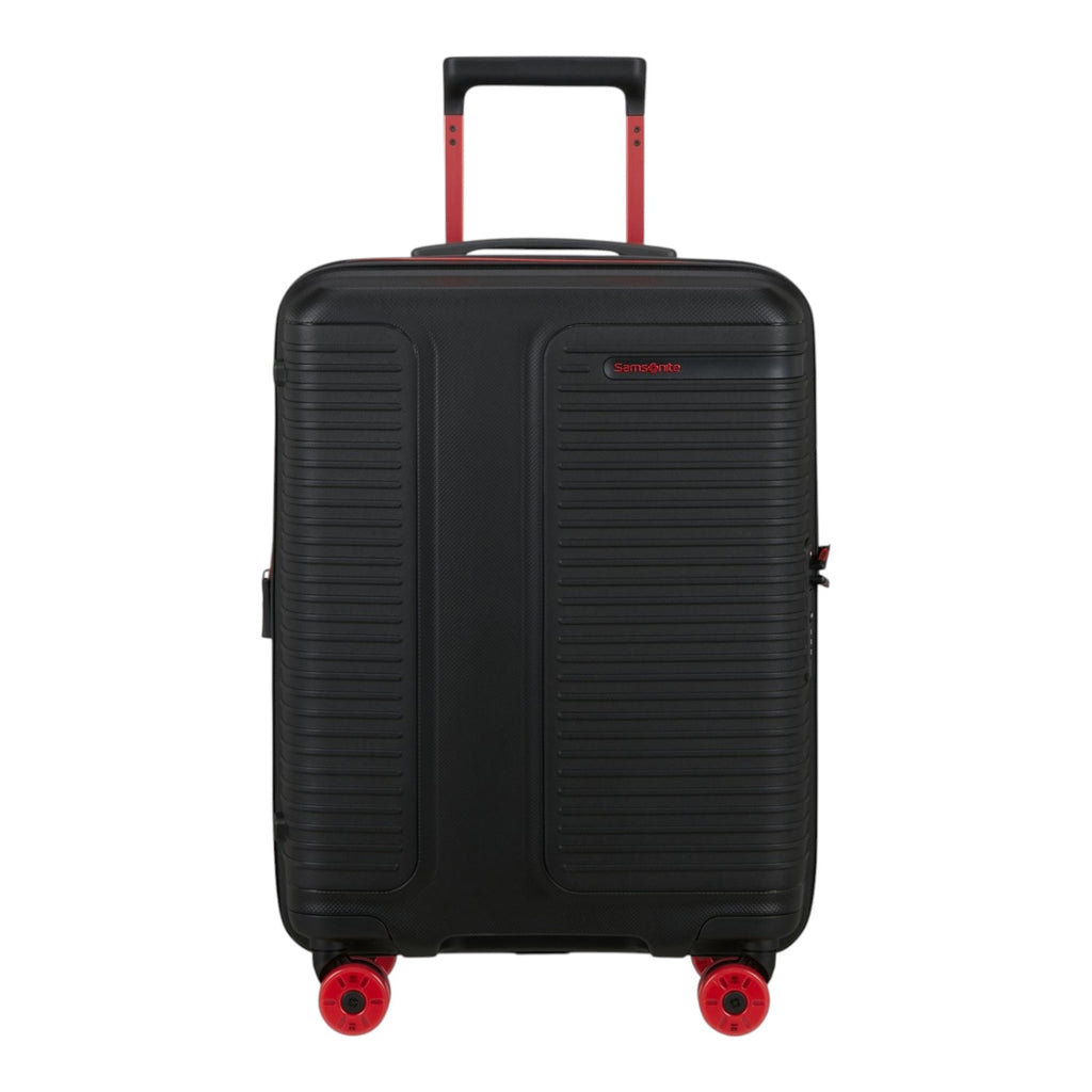 Lieblingstasche PRODIVER HS Spinner 55/20 black hard-shell carry-on suitcase with red wheels and telescopic handle