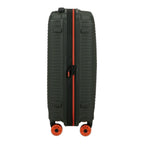 Lieblingstasche PRODIVER HS Spinner 55/20 carry-on suitcase in dark green with orange wheels and zipper details
