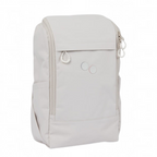 Lieblingstasche Purik minimalist beige backpack with front zipper pocket and white cord pulls