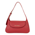 Lieblingstasche Flap Bag Daphne Re in red pebbled leather with gold-tone Valentino logo.