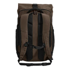 Lieblingstasche Rolly32 brown rolltop backpack with padded shoulder straps and breathable back panel
