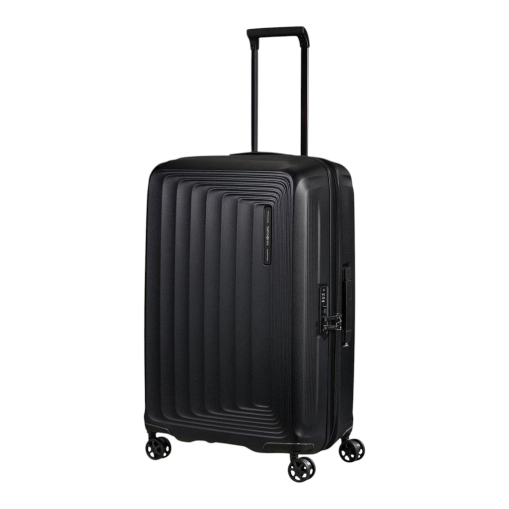 Lieblingstasche Samsonite NUON Spinner 69/25 black hard shell suitcase with TSA lock and four spinner wheels