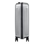 Lieblingstasche Samsonite Nuon Spinner 55/20 silver hard shell carry-on suitcase with side view