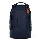 Lieblingstasche satch Pack school backpack in dark blue with brown leather-look zipper pulls and ergonomic design