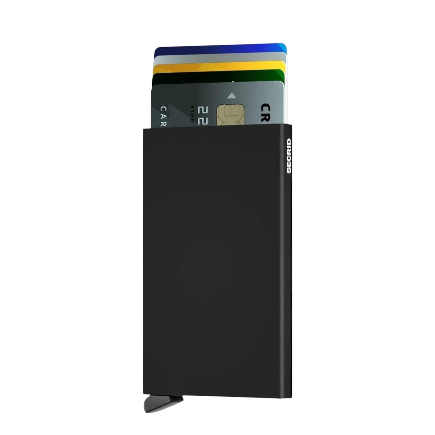 Lieblingstasche Secrid Cardprotector in black aluminium with RFID protection and card slide mechanism