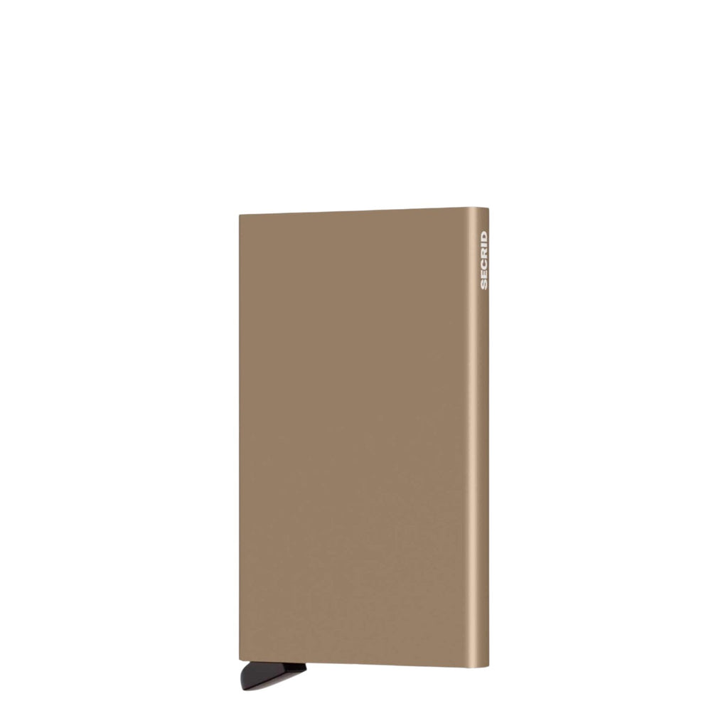 Lieblingstasche Secrid Cardprotector in metallic bronze, a slim aluminium RFID-blocking wallet for secure card storage.