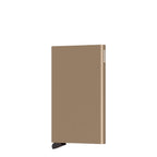 Lieblingstasche Secrid Cardprotector in metallic bronze, a slim aluminium RFID-blocking wallet for secure card storage.
