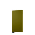 Lieblingstasche Secrid Cardprotector in olive green aluminum with RFID protection and card slide mechanism