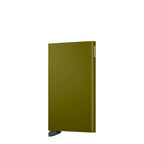 Lieblingstasche Secrid Cardprotector in olive green aluminum with RFID protection and card slide mechanism