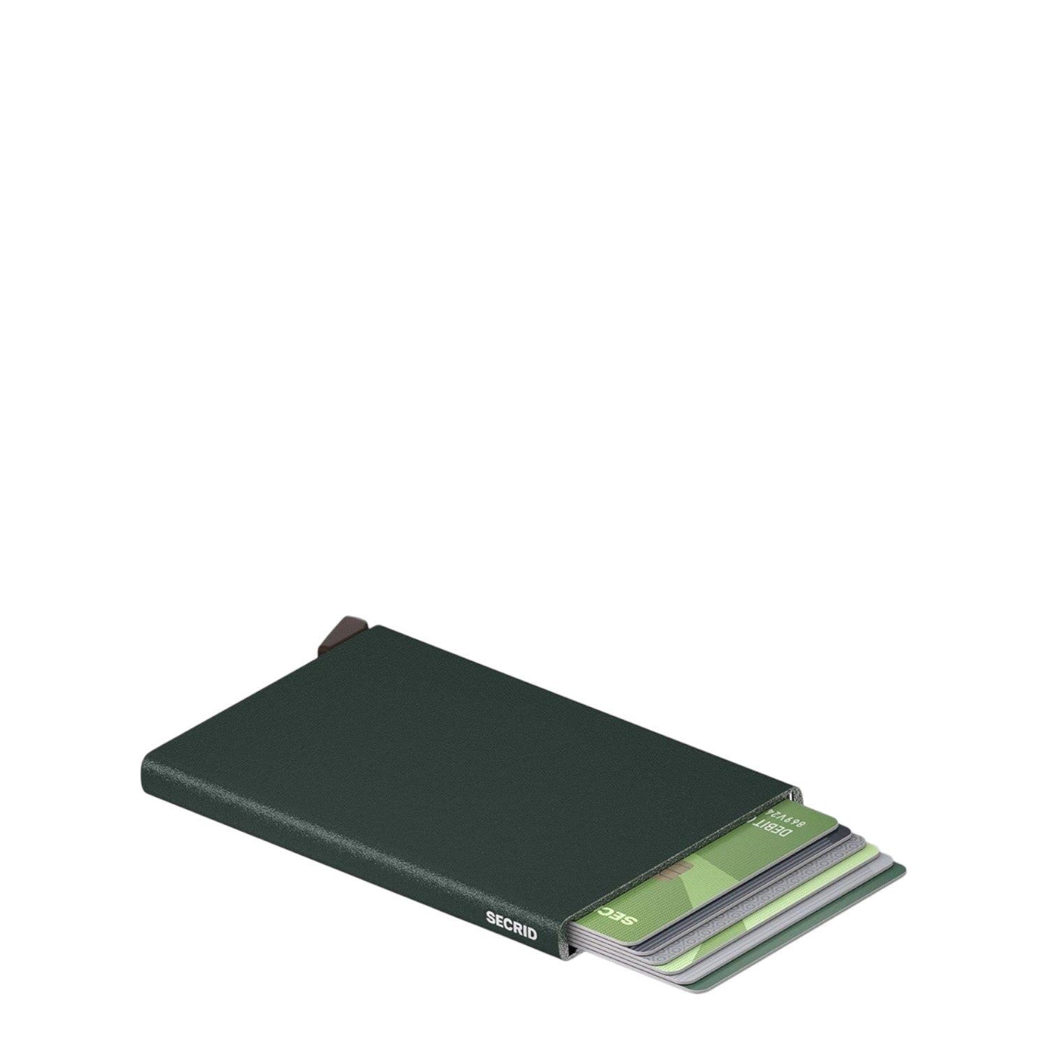 Lieblingstasche Secrid Cardprotector in dark green powder finish with RFID protection and card slide mechanism