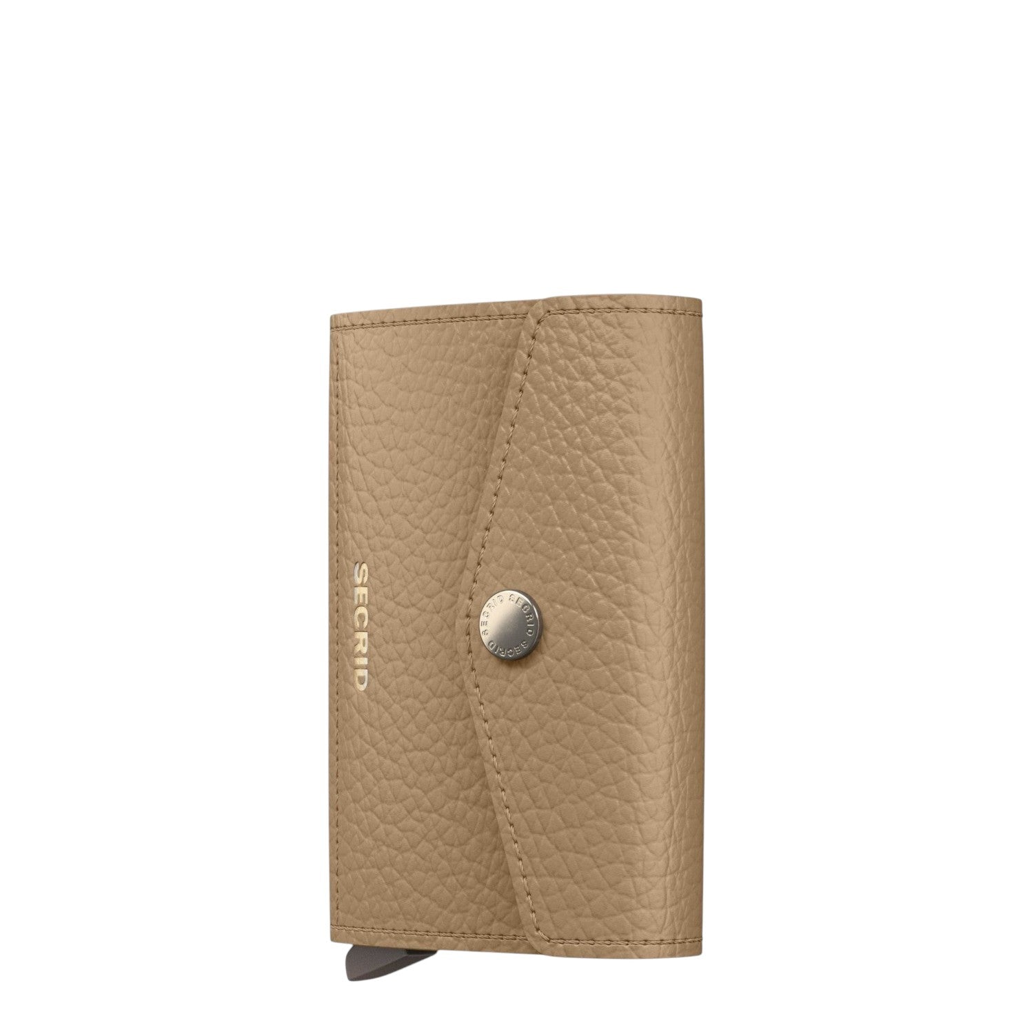 Lieblingstasche Secrid Envelope Pebble wallet in beige textured leather with a secure snap button closure