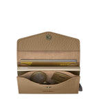Lieblingstasche Secrid Envelope Pebble wallet in tan leather with card protector, coin pocket, and snap button closure
