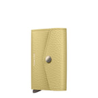 Lieblingstasche Secrid Envelope Pebble wallet in light yellow textured leather with a snap button closure