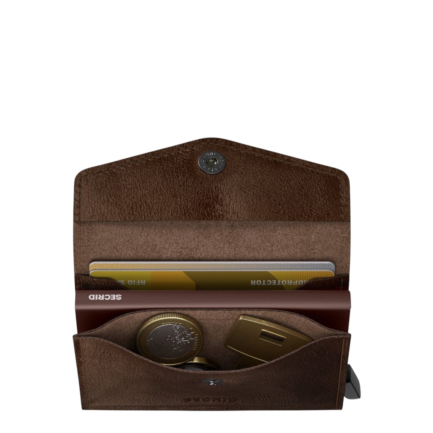 Lieblingstasche Secrid Envelope Vintage leather wallet in dark brown with card protector and coin compartment