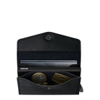 Lieblingstasche Secrid Envelope wallet in black leather with card protector, coin compartment, and button closure.
