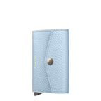 Lieblingstasche Secrid Envelope wallet in light blue pebble leather with a secure snap button closure