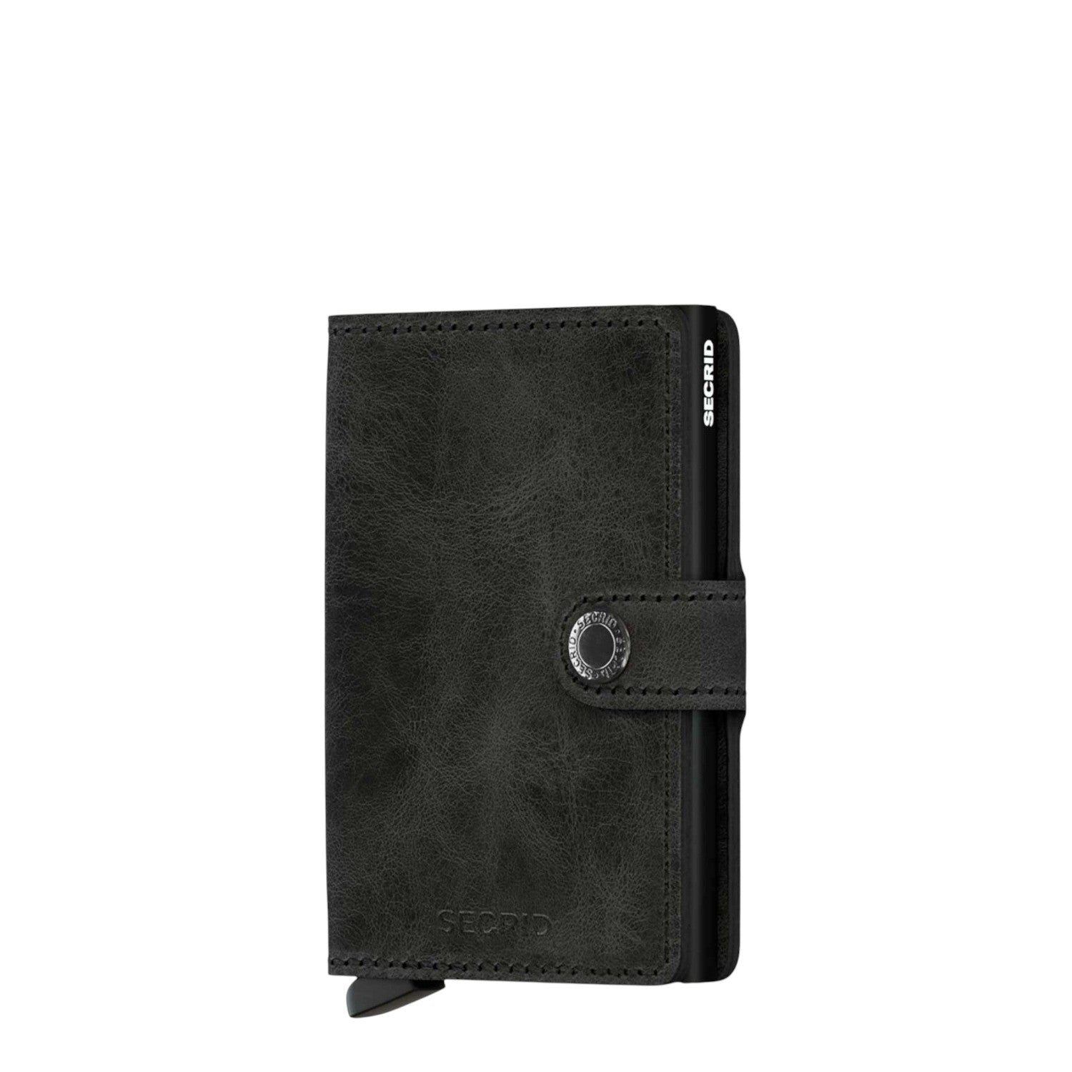 Lieblingstasche Secrid Miniwallet Vintage in black leather with snap button closure and RFID protection