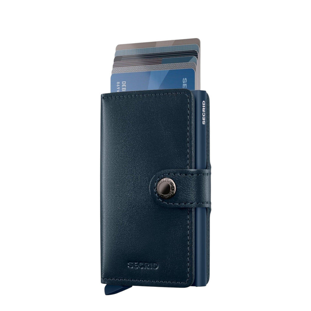 Lieblingstasche Secrid Miniwallet Original in dark blue leather with RFID-protected card mechanism