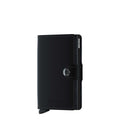 Lieblingstasche Secrid Miniwallet Matte in black leather with snap button closure and integrated card protector