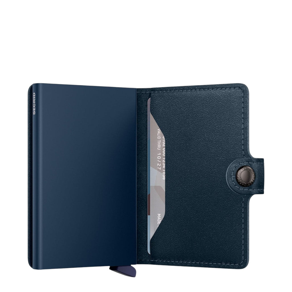 Lieblingstasche Secrid Miniwallet Original in navy blue leather with RFID-protected card protector and snap closure