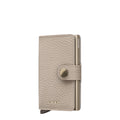 Lieblingstasche Secrid Miniwallet Pebble in beige textured leather with a secure snap button and RFID protection