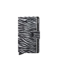 Lieblingstasche Secrid Miniwallet in black and white zebra print leather with integrated RFID card protector