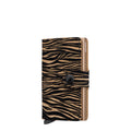 Lieblingstasche Secrid Miniwallet in black and tan zebra print leather with integrated RFID-blocking card protector