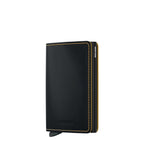 Lieblingstasche Secrid Slimwallet Matte in black leather with contrast stitching and RFID protection card holder