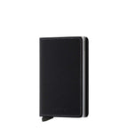 Lieblingstasche Secrid Slimwallet in black leather with integrated RFID-protected card protector mechanism