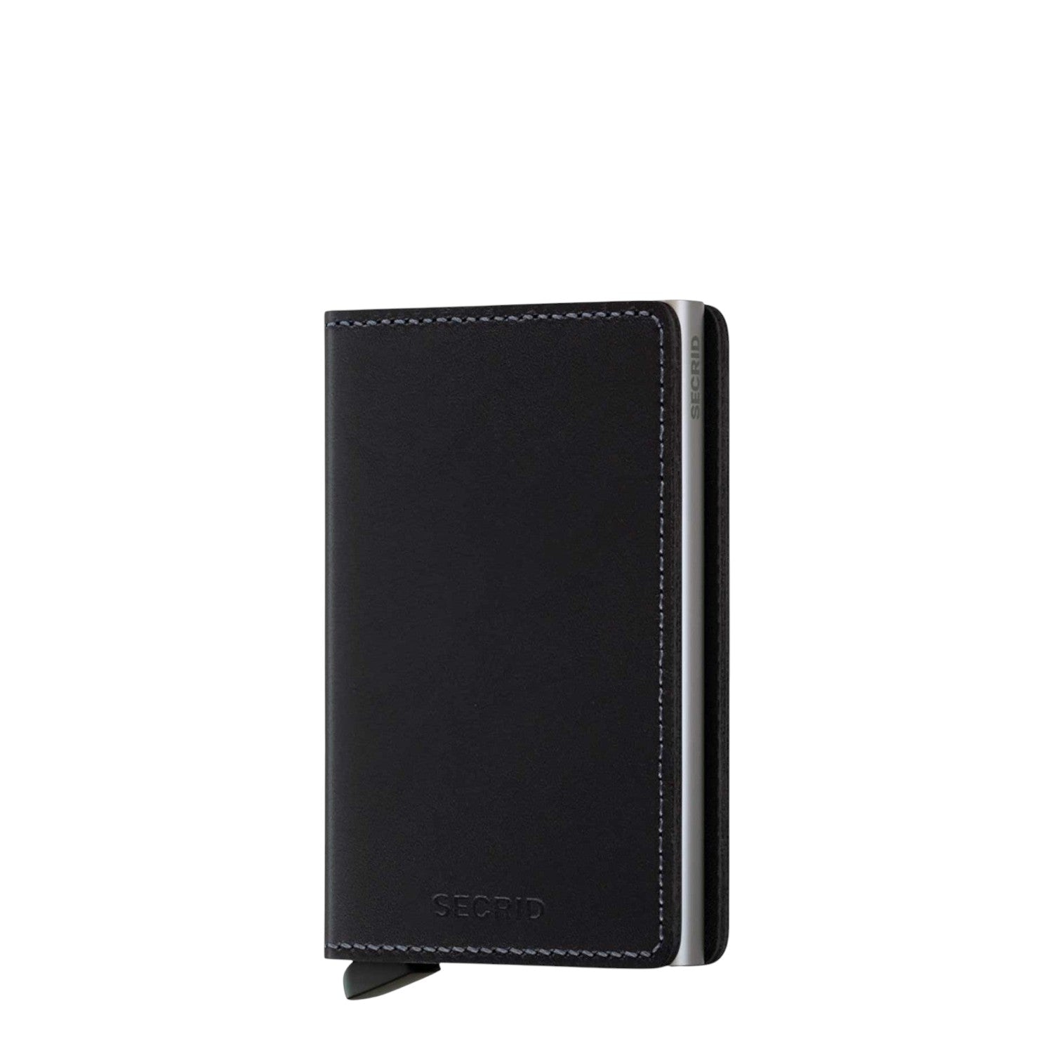 Lieblingstasche Secrid Slimwallet in black leather with integrated RFID-protected card protector mechanism