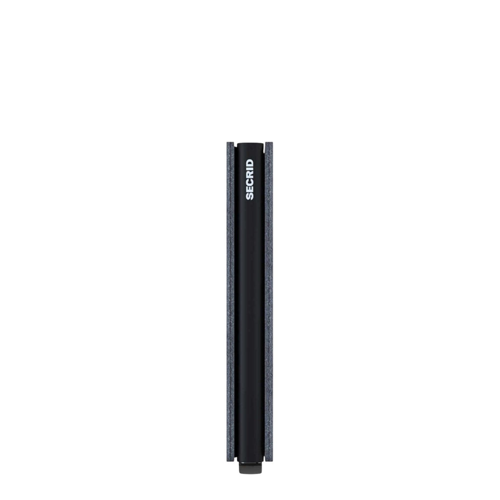 Lieblingstasche Secrid Slimwallet in black vintage leather with integrated RFID-protected card protector side view
