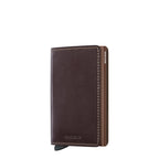 Lieblingstasche Secrid Slimwallet in dark brown leather with RFID protection and card ejector mechanism