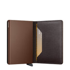 Lieblingstasche Secrid Slimwallet in brown leather with integrated RFID-blocking card protector mechanism