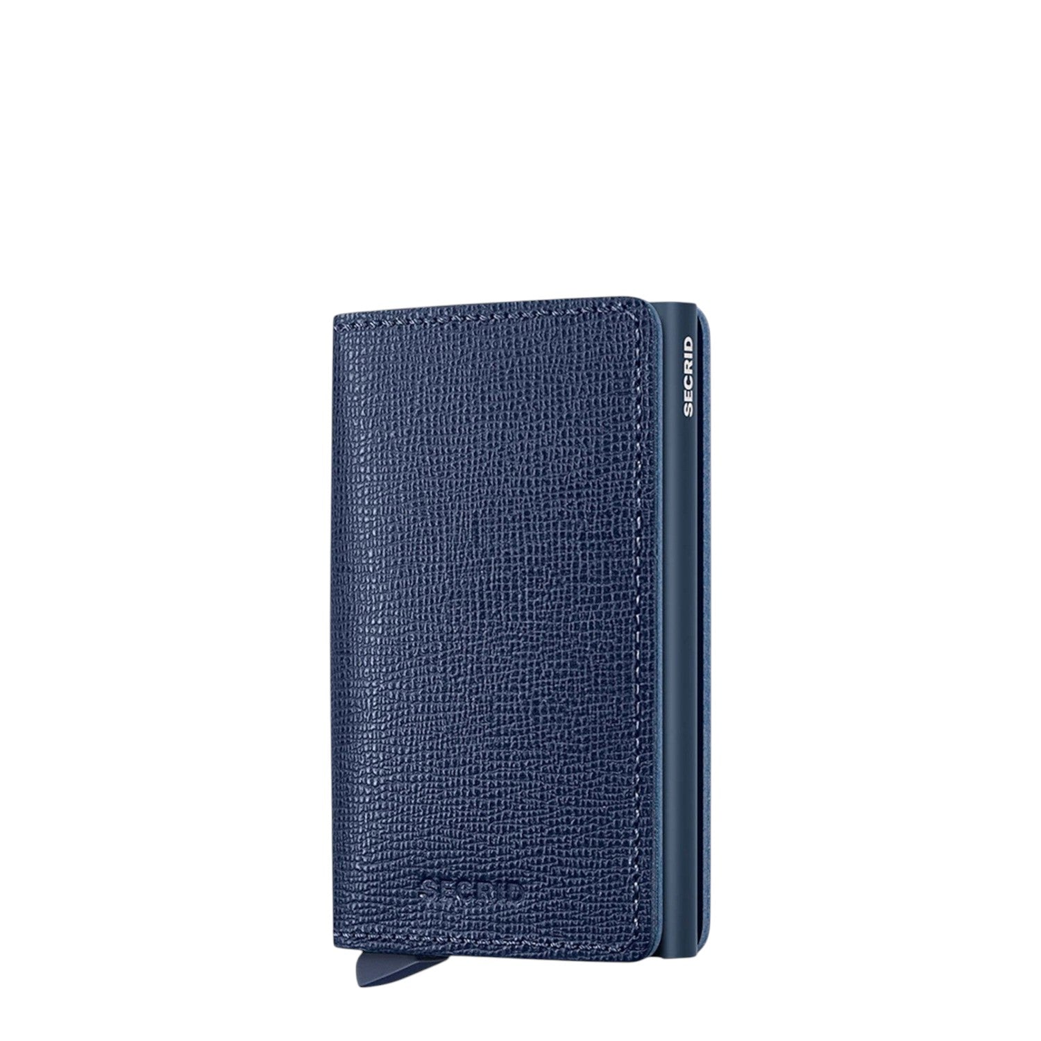 Lieblingstasche Secrid Slimwallet Crisple in navy blue leather with RFID protection and card mechanism