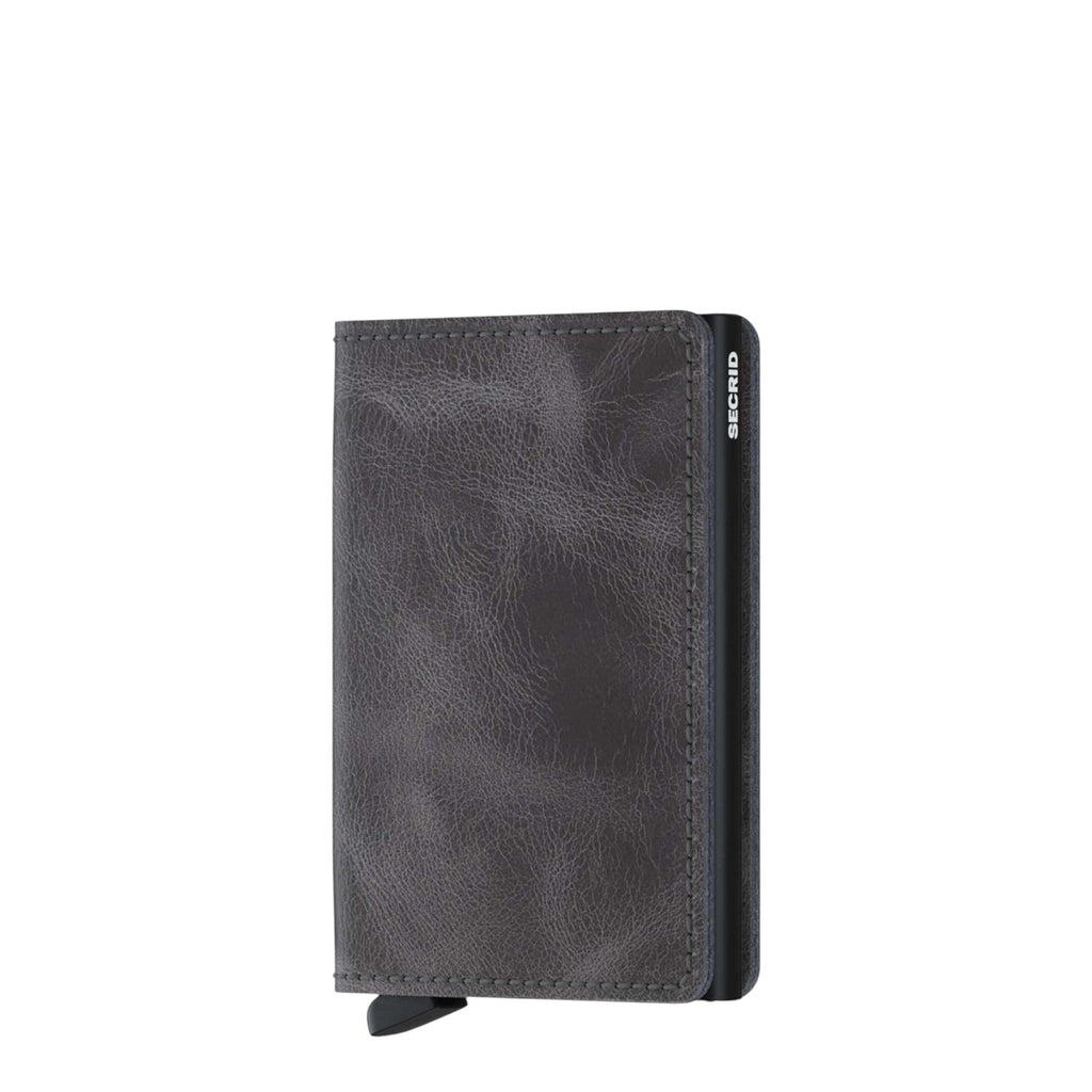 Lieblingstasche Secrid Slimwallet in vintage grey leather with RFID protection and card mechanism