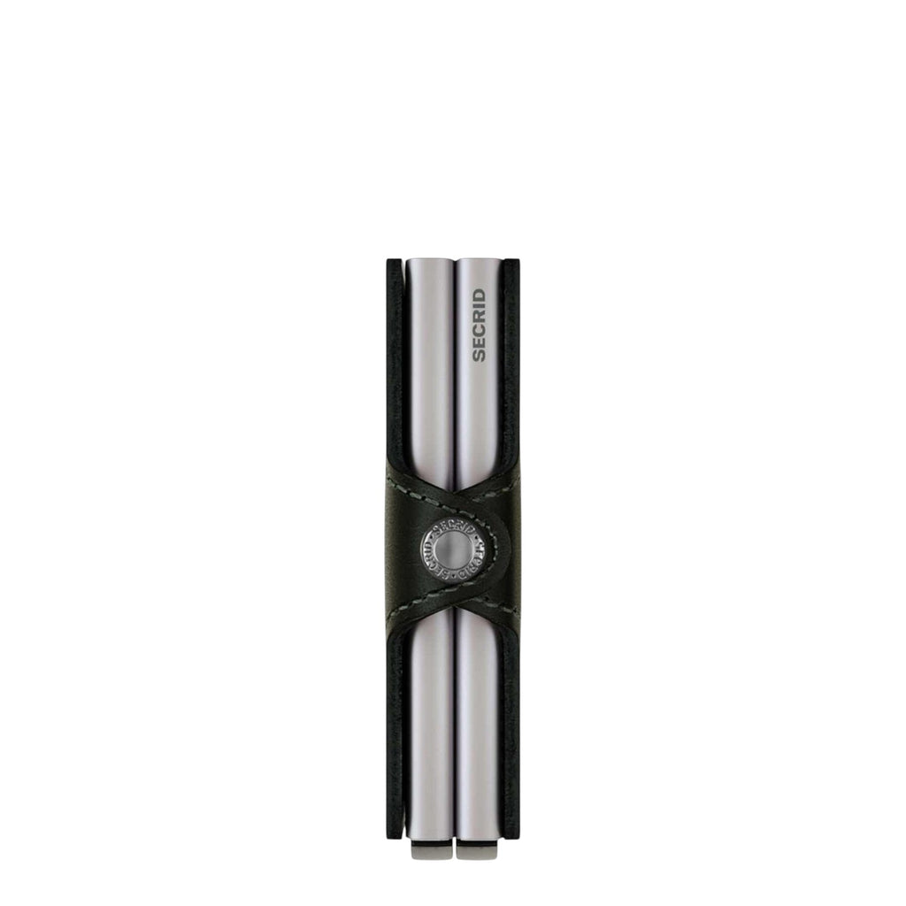 Lieblingstasche Secrid Twinwallet Original in black leather with two silver RFID-protected card holders