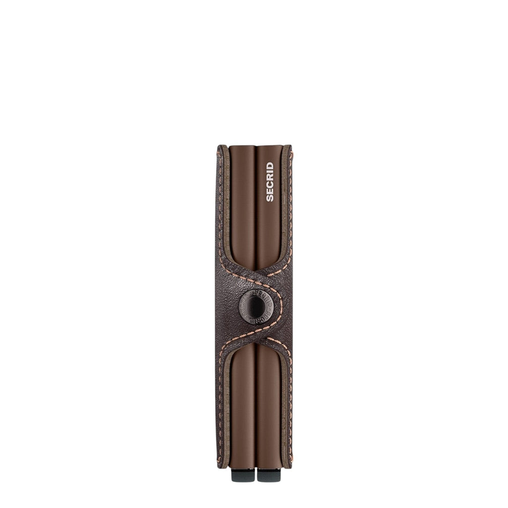 Lieblingstasche Secrid Twinwallet Original in dark brown leather with two card protectors and snap button closure
