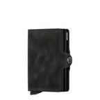 Lieblingstasche Secrid Twinwallet Vintage in black leather with RFID protection and card slide mechanism
